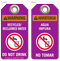 Warning Recycled Reclaimed Water Bilingual Tag